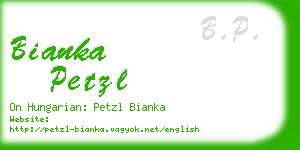 bianka petzl business card